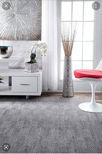 lot 92 image: NULOOM 7ft 6in x 9ft 6in SOFIA 80% Wool, 20% Cotton Flat Woven Bohemian Style Area Rug