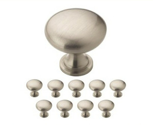lot 155 image: Amerock Edona 1-14 in (32 mm) Diameter Satin Nickel Cabinet Knob - 10 Pack