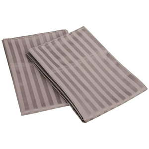 lot 175 image: Impressions Cardinal Egyptian Cotton Stripe Pillowcase Set, Standard, Grey