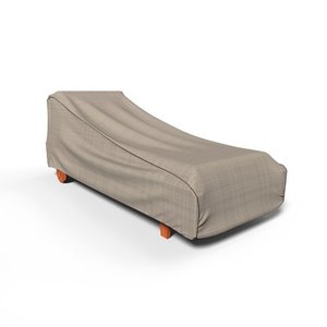 lot 182 image: Budge Waterproof Outdoor Patio Chaise Lounge Cover, NeverWet Mojave, Black Ivory, Multiple Sizes