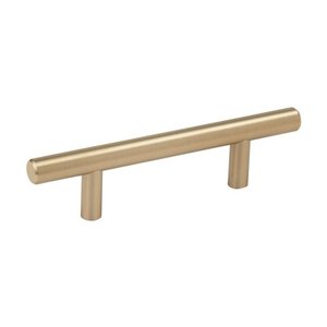 lot 188 image: Quantity 10 Amerock Bar Pulls 3 in (76 mm) Center-to-Center Golden Champagne Cabinet Pull