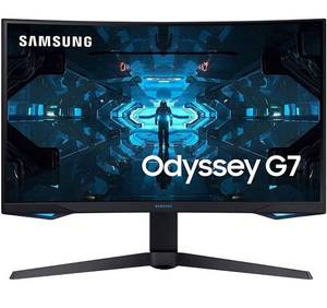 lot 30909 image: $$ SAMSUNG Odyssey G7 Series 32-Inch WQHD (2560x1440) Gaming Monitor, 240Hz, Curved, 1ms, HDMI, G-Sync, FreeSync Premium Pro (LC32G75TQSNXZA) Retail $664