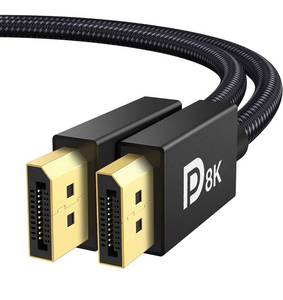 lot 38604 image: VESA Certified DisplayPort Cable 1.4, iVANKY 8K DP Cable 6.6ft (8K60Hz, 4K144Hz, 2K240Hz)HBR3 Support 32.4Gbps, HDR, HDCP 2.2, FreeSync G-Sync, Braided Display Port for Gaming Monitor, Graphics, PC - Lot of 3