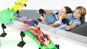 lot 38623 image: REMOKING Rail Race Car Toy Set