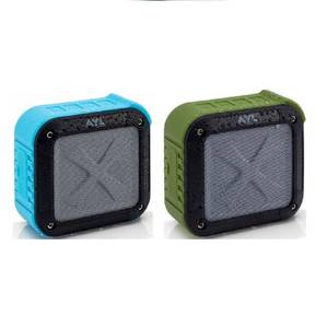 lot 38628 image: AYL Soundfit Bluetooth Shower Speaker, Certified Waterproof, Wireless, Easy to Pair with All Bluetooth Devices - Lot of 2 (BlueGreen)