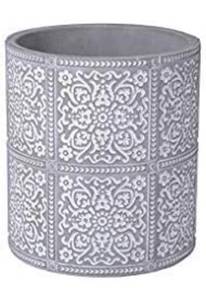lot 32577 image: Kitchen Cooking Utensil Holders  Fine Embossed Cement Utensils Crock  Cement Utensil Container Kitchenware Flatware Organizer - Farmhouse Decor Utensils Caddy&nbsp Square Pattern 6D 7-8 H