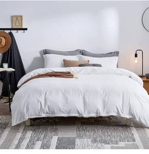lot 32581 image: Bedsure California King Duvet Cover Sets White - Washed Duvet Cover, Soft Cal King Duvet Cover Set 3 Pieces with Zipper Closure, 1 Duvet Cover 104x98 inches and 2 Pillow Shams