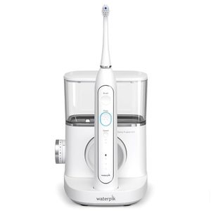lot 32611 image: Waterpik Sonic-Fusion 2.0 Professional Flossing Toothbrush Electric Toothbrush and Water Flosser Combo In One White