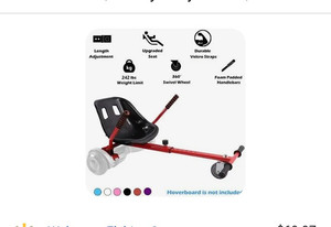 lot 44901 image: ULIKEIT Hoverboard Seat Attachment,Red