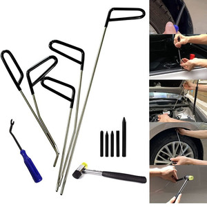 lot 44911 image: Cygoods Dent Repair Rods Kit, Auto Body Dent Repair Hook Robs Removal Tools for Hail Damage