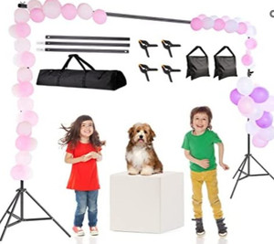 lot 44946 image: Backdrop Stand, 6.5 x 6.5ft Adjustable Photo Backdrop Stand,