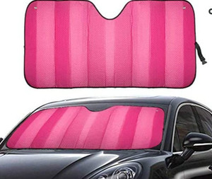 lot 44952 image: MCBUTY Windshield Sun Shade for Car Pink Thicken 5-Layer UV Reflector