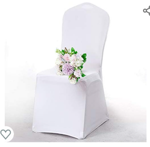 lot 44994 image: TANIASH White Chair Covers,Banquet Stretch Spandex Chair Cover