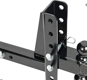 lot 45006 image: PLIOSAUR Hitch Adjustable Trailer Hitch Ball Mount 8in. DropRise with 2in. and 2 516in.Dual Balls 10,000 lbs