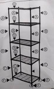 lot 45027 image: 4-Teir Storage Rack, Brand Unknown