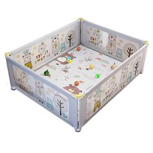 lot 45034 image: Player in Town Cartoon Playpen for Children Liftable Baby Guardrail