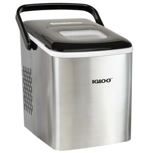 lot 45051 image: Igloo Self-Cleaning Portable Counter-Top Ice Maker Machine, Silver