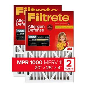 lot 45080 image: Filtrete 20x25x4, AC Furnace Air Filter,2 pack