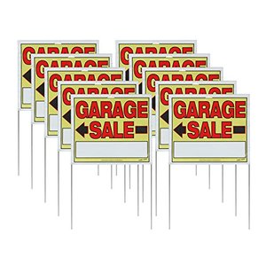 lot 45090 image: Sunburst Systems Garage Sale Signs,10 Pack