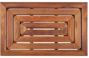 lot 45109 image: Nordic Style Premium Oiled Teak Shower and Bath Mat