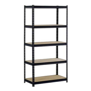 lot 45119 image: Muscle Rack Black 5-Shelf Steel Shelving,Couplers Not Included