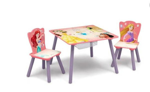 lot 45120 image: Delta Children Kids Table and Chair Set, Disney Princess