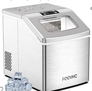 lot 45128 image: Fooing Automatic Self-Cleaning Ice Maker Machine Countertop, 40Lbs