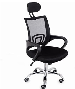 lot 45129 image: Comfty Mesh Office Chair with Mid Back and Chrome Base,Black