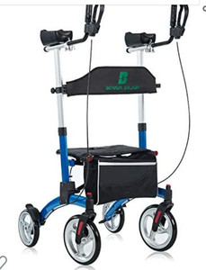 lot 45133 image: BEYOUR WALKER Upright Rollator Walker, Blue