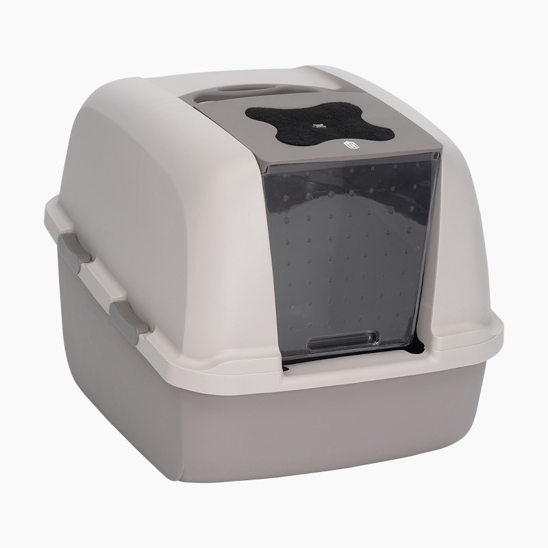 lot 5900 image: Catit Jumbo Hooded Litter Pan - Gray