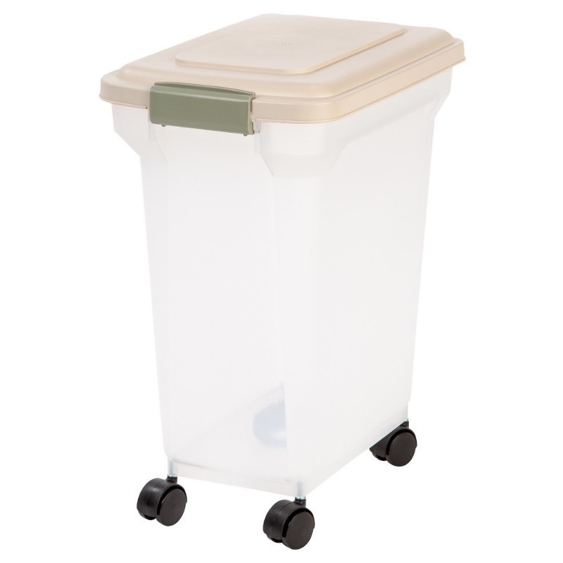 lot 5980 image: IRIS 28 Quart Airtight Pet Food Container Almond - No lid