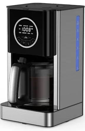 lot 5700 image: 12-Cup Coffee Maker,Drip Coffee Machine with Glass Carafe, Keep Warm, 24H Programmable Timer, Brew Strength Control, Touch Control, Anti-Drip System, Self-Cleaning Function (pot needs cleaned)