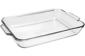 lot 5609 image: Anchor Hocking 4.8 Quart Rectangular Glass Baking Dish (1 piece, tempered tough, dishwasher safe)