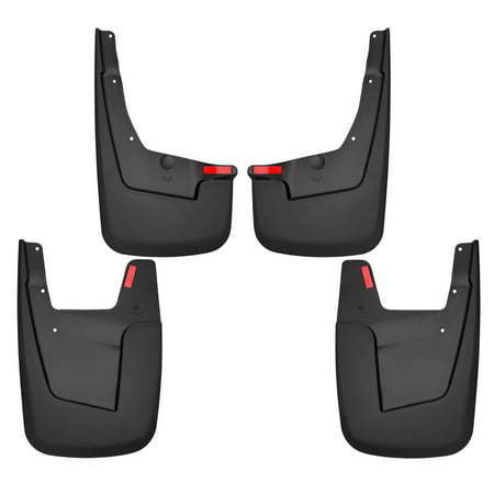 lot 5663 image: Husky Liners Custom Mud Guards Front and Rear Mud Guard Set Black Fits 19-21 Dodge Ram 1500 Vehicle Does Not Have Ram OEM Fender Flares 19-21 Ram 1500 Vehicle Does Not Have Ram OEM Fender Flares
