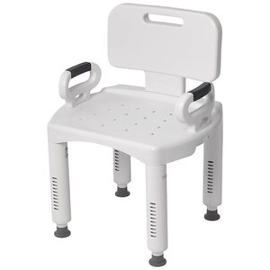 lot 2411 image: Bath SafetyBenchesStools Product Description BATH SEAT WITH BACK,1EA,4CS