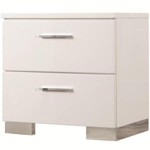 lot 2416 image: Coaster 203502 Home Furnishings Night Stand Glossy White