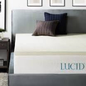 lot 2426 image: lucid queen 2 inch mattress topper