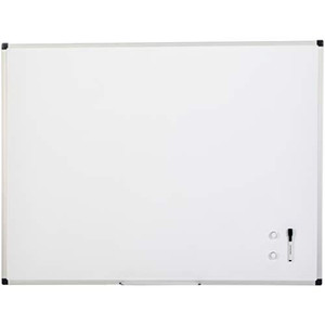 lot 2429 image: Amazon Basics Magnetic Dry Erase White Board, 35 x 47-Inch Whiteboard - Silver Aluminum Frame