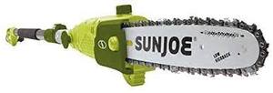 lot 2402 image: Sun Joe - SWJ803E Electric Multi-Angle Pole Chain Saw - Green