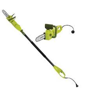 lot 2423 image: Sun Joe - SWJ806E 2-in-1 Electric Convertible Pole Chain Saw - Green