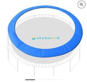 lot 3180 image: SkyBound 14ft Universal Replacement Trampoline Pad - Fits up to 7 Inch Springs - Spring Cover (Blue)
