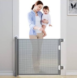 lot 3191 image: BabyBond Retractable Baby Gates, Punch-Free Install Baby Gate Extra Wide 71 X 33 Tall for Kids or Pets Indoor and Outdoor Dog Gates for Doorways, Stairs, Hallways, Grey