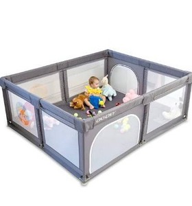 lot 3211 image: Baby playpen, Play pens for Babies and Toddlers, Extra Large Play Yard with Gates, Sturdy Safety Infant Activity Center with Anti-Slip Suckers and Super Soft Breathable Mesh