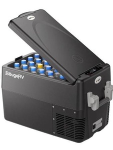 lot 3237 image: BougeRV 12V Car Freezer 34 Quart Portable Refrigerator Fridge, 12V24V DC 110240 Volt AC for RV Camper Truck Jeep Pickup SUV Van Boat, Camping Tailgating Road Trip Outdoor Travel home use, -450