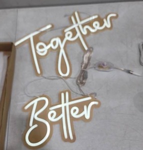 lot 3240 image: Better Together Neon Stick on Sign