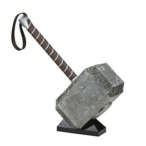 lot 3244 image: Marvel Legends Mighty Thor Mjolnir Premium Electronic Roleplay Hammer with Lights and Sound FX, Mighty Thor Love and Thunder Roleplay Item