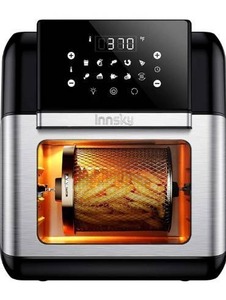 lot 3270 image: Innsky 10.6 Quart Air Fryer Oven with Rotisserie & Dehydrator, Patent & Safety Certs10-in-1 Air Fryers Toaster Oven Combo, Airfryer Countertop Oven, 6 Accessories, 32 Recipes, ETL Certified, 1500W