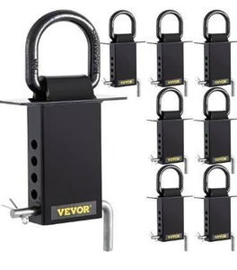 lot 3275 image: VEVOR Stake Pocket D Ring, 8 Pack Heavy Duty Adjustable D Rings w 5400 lbs Secure Working Capacity & 5 Holes for Height Adjustment, Removable Tie Down Utility for Flatbed Cargo Trucks, Black