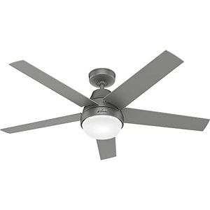 lot 3291 image: Hunter Fan Company 51315 Aerodyne Ceiling Fan, 52, Matte Silver