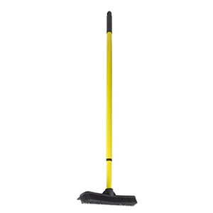 lot 3301 image: FURemover Pet Hair Remover Carpet Rake - Rubber Broom for Pet Hair Removal Tool with Squeegee & Telescoping Handle Extends from 3-5 Black & Yellow